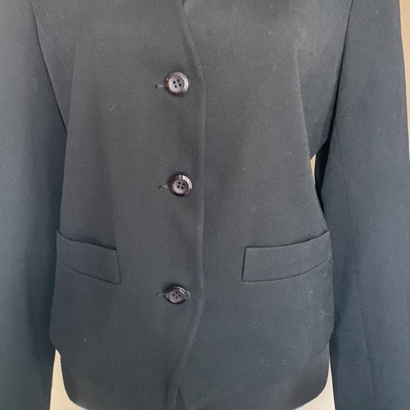 Vintage ILGWU Union Made in USA Black Talbots Wool Suit Jacket Blazer Medium - Picture 4 of 6